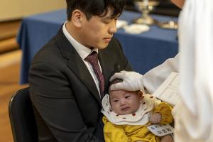  주일 부활절 세례예식